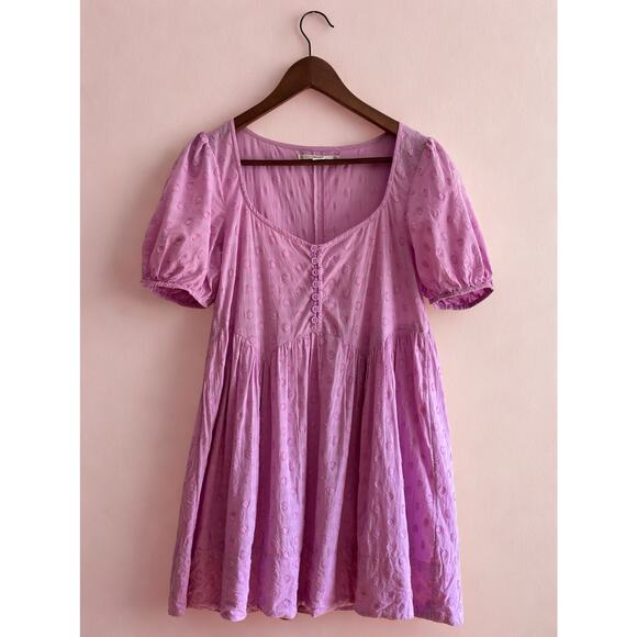 Urban Outfitters Polka Dot Mini Dress | Lilac | Small - Picture 1 of 13